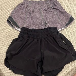 Two pairs of Lulu lemon size 4 shorts